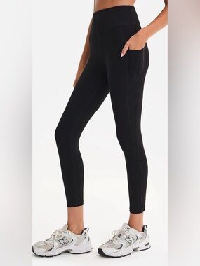 MATE the Label Organic Stretch Midi Legging w/ Pockets Black NWT Small